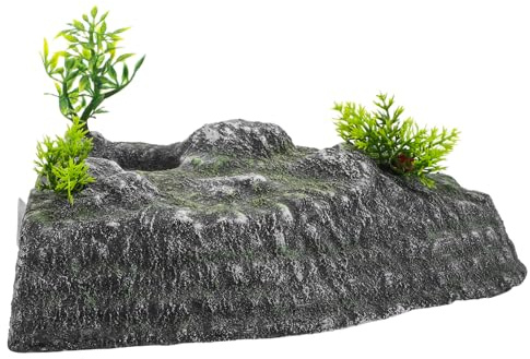 ELEOUTI Piattaforma Galleggiante per Tartarughe con Rampa Arrampicata Isola per Crogiolo e Nascondiglio Decorazione Rocciosa per Acquari e Habitat Rettili in Casa e Negozi Animali