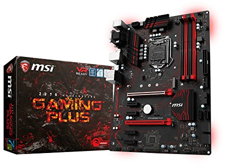 MSI 7A59-002R Z270 Gaming Plus ATX Motherboard - Black (Intel 1151/Z270 /6 x USB 2.0 CrossFireX, SLI)