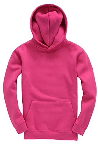 D&H CLOTHING UK Sudadera con Capucha para niños y niñas, Unisex (9-11, Fucsia)