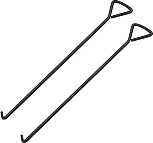 Takuoo 2pcs 80cm (31 inch) Manhole Hook,Manhole Cover Lifter,Heavy Duty Lifting Hooks,Manhole Cover Hook Lifting Manhole Covers & Storm Drain Cover