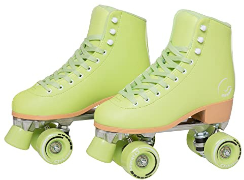C SEVEN C7skates Cute Roller Skates for Girls and Adults (Matcha, Women's 8 / Men's 7)