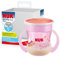 NUK Mini Magic Cup Silikon Trinklernbecher mit Leuchteffekt 6+ Monate 160 ml auslaufsicherer 360°-Trinkrand ergonomische Griffe BPA-frei Hase (pink) 10255666