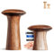 Mühlenbruch Design Salz und Pfeffermühle FSC HOLZ 15cm - 2er Set mit Pfeffer und Salzmühle - Manuelle Gewürzmühle Keramikmahlwerk - Küchenhelfer Geschenkidee Weihnachten - Akazie - Pilzform Deko