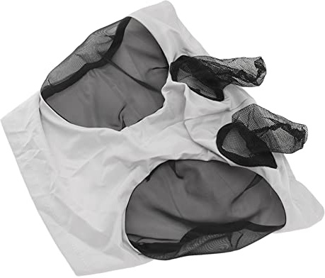 Máscara Facial para Caballos, Cómoda Máscara Elástica para Moscas de Caballos, Protección para los Oídos para Establo (Gris)