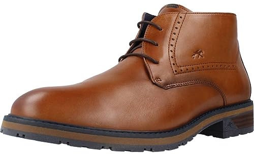 FLUCHOS - Stiefelette aus Leder mit Schnürung, Gummisohle und Absatz für: Herren, Camel, 44 EU