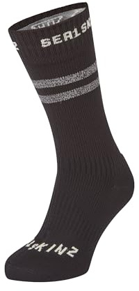 SEALSKINZ | Runton | Unisex Waterproof Cold Weather Mid Length Merino Wool Lined Sock | Outdoor Adventure & Winter Sports, Hiking | Hydrostop to Block Water Penetration