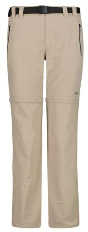 CMP Pantaloni da Trekking Zip-off da Donna (IT, Testo, XXS, Regular, Regular, Sabbia)