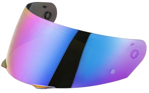Motorradhelm Visier für HJ33/i90/i91,Helmvisier Motorrad Windschutz Helm Objektiv Visier Vollgesichts,Helmvisiere Zubehör Ersatz(Regenbogen)