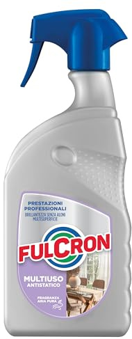 FULCRON Detergente Multiuso Antistatico, Elimina Polvere, Macchie e Impronte, Crea una Barriera Protettiva, Senza Risciacquo, Fragranza Marina, 750 ml