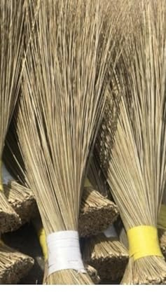 Traditional African Broom, Natural Handmade West African Igbale, 2-Packs long lasting