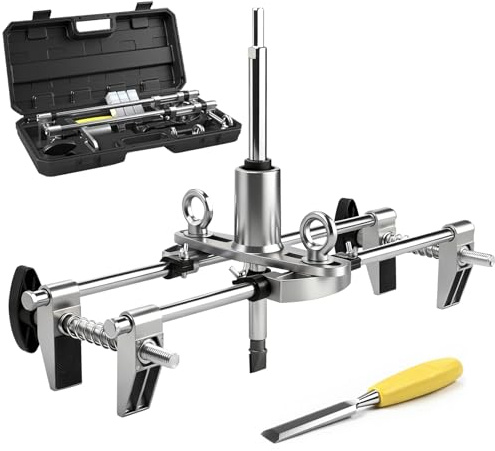 Idong Door Lock Mortiser Kit, Door Lock Hole Opener Kit, Fitting Jig Maintenance Set, Lock Jig Mortising Machine with 18/22/25mm Tungsten Steel Cutters for Wooden Doors and Woodworking Installation