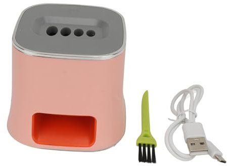 Pelapatate elettrico per semi di melone, macchina per cracker di semi di girasole ricaricabile USB Pelapatate a quattro fori Apriscatole portatile intelligente Sgusciatrice pigra (Rosa)