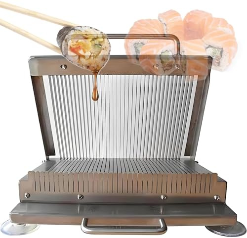 Sushiskärare i rostfritt stål – effektiv rullskärare för sushi, grönsaker och frukt, 8 mm/11 mm bladavstånd för hem och kommersiellt bruk