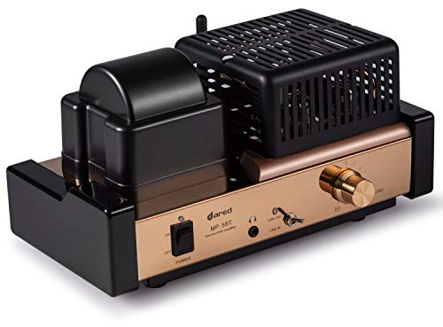 Dared MP-5BT Tube Amplifier, an Integrated Tube Amplifier,Hybrid Amplifier, Bluetooth Connection,USB/DAC Input, Headphone Output, Pre Output,25Wx2,with Tubes 6N11,6N21,6E21