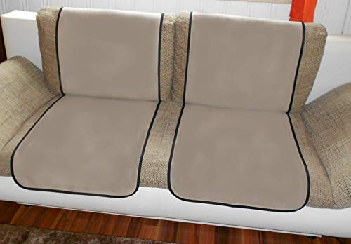 Holzdrehteile Sofaläufer Sesselläufer Überwurf Sesselschoner Schoner Läufer 47 x 170 Hellbraun