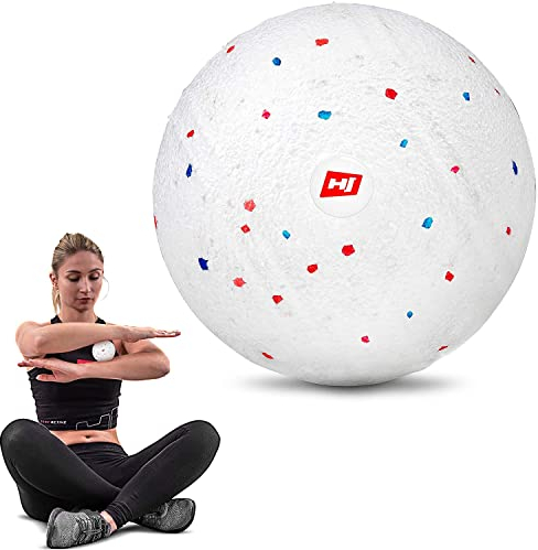 Hop-Sport Massageball EPP Durchmesser 8cm / 10cm Faszien-Ball zur Triggerpunkttherapie und Selbstmassage (weiß 10cm)
