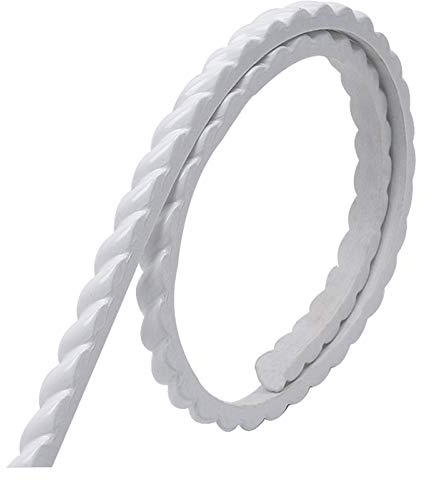 Paintable Molding Trim， Peel and Stick Self-Adhesive Design， Waterproof Caulk Strip for Floor Edge Wall Baseboard Countertops, 5m x 12mm