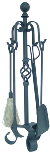 Imex El Zorro 10085-F -JUEGO CHIMENEA (FORJA) 4 PIEZAS 72 CMS.