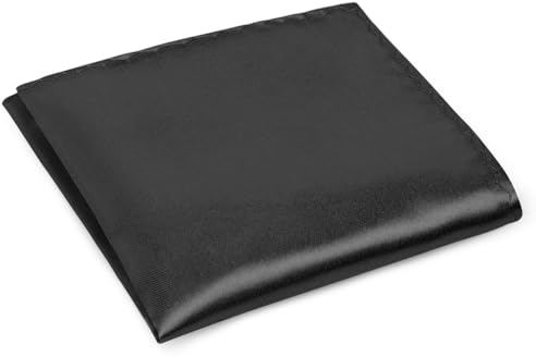 URAQT Einstecktuch in einfarbig uni, Herren Einstecktuch halter vorgefaltet, stofftaschentücher herren Pochette Stecktuch, Größe 22 x 22 cm (Schwarz)