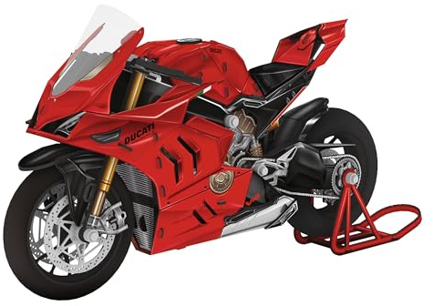 GP Sport Ducati 3D Authentic Panigale Motorbike Jigsaw Puzzle – 120 Pieces, Official Licensed Livery, Easy Assembly, No Tools or Glue Required, Plastic Tyres, Durable Cardboard – 30x11.2x17.5cm