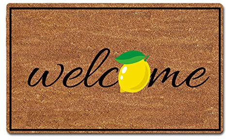 40X60Cm Fussabtreter Außen Zitrone Fußmatte Saugfähig Welcome Fußmatte Leicht Zu Reinigen Badematte Für Flur Küche Garage