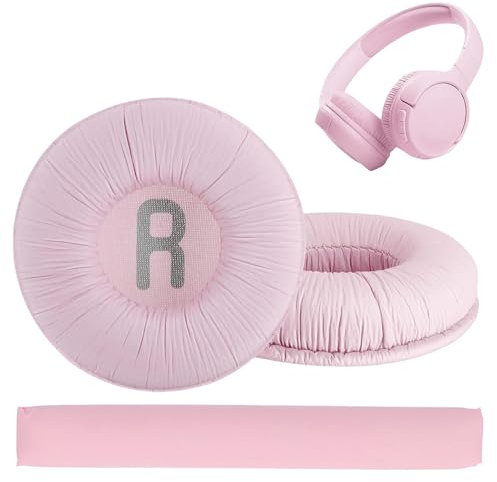 1 par Almohadillas y 1 Pcs Diadema de Repuesto para Auriculares JBL Tune600 T500BT T450 T450BT JR300BT, (No Compatible con Tune600btnc) con Espuma Viscoelástica Diseño Ergonómico, Fácil Instalación