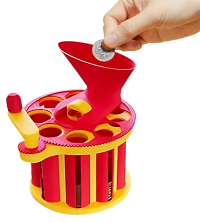 Máquina Clasificadora de Monedas - Contador de Monedas Manual con Manivela,Suministros Ligeros Para Conteo, Herramienta Reutilizable Para Caja Registradora Y Cajero Bancario