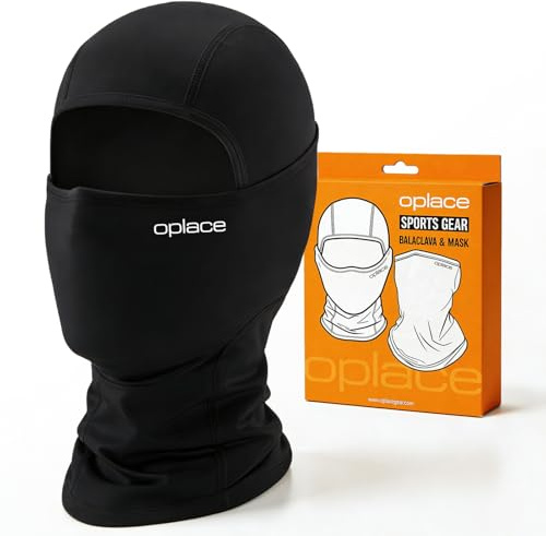 oplace Motorcycle Balaclava Face Mask, Breathable Sweat-Wicking Ski Mask Shiesty, 3D Ergonomic No-Slip Under Helmet Liner for Men/Women, Stay Cool & Dry with Sun Protection for Riding – Black