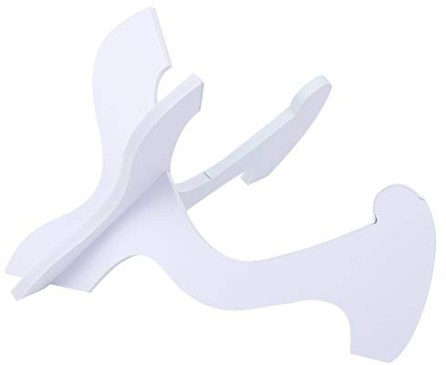 Picysa Supporto per Ukulele, Supporto Verticale Portatile Leggero per Ukulele, Violino, Mandolino, PVC Bianco, 1 unità