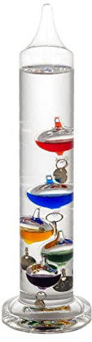 SIGRIS Decor and Go Galileo Thermometer aus Glas, 28 cm, Geschenk, Briefbeschwerer, verschiedene Sammlungen