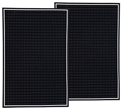 Highball & Chaser Premium Barmatte 2 Stück 45,7 x 30,5 cm 1 dick robust und stilvoll für verschüttete Flüssigkeiten Servicematte Kaffee, Bars, Restaurants Theken Abtropfmatte Glas
