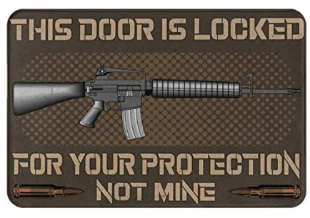 This Door is Locked for Your Protection Not Mine Non-Slip Absorbent Resist Dirt Doormat Entrance Rug Inside Floor Mats for Home Bedroom Kitchen Front Porch 24X16 Inch