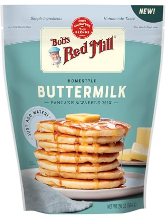 Bob's Red Mill Signature Buttermilk Pancake Mix, 567g - Just Add Water, Makes 32-40 Pancakes per Bag