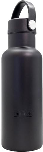 NERTHUS FIH 1416 Bottiglia termica con tappo a vite, 500 ml, in acciaio inox a doppia parete, isolamento superiore