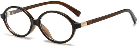 LJCZKA Occhiali Luce Blu Ovali Donna Montatura Occhiali da Vista Donna Ovali Anti Affaticamento per Computer Gioco Lettura