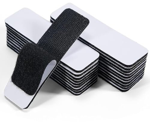 Kolamom 40 Scratch Autocollant Double Face, Scratch Autocollant 3 cm × 10 cm, pour Tapis, Coussins de Canapé, Noir