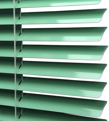 Mini persiana oscurante in alluminio, senza fili, da 2,5 cm, oscurante, per camera da letto, bagno, soggiorno (larghezza 55 x altezza 130 cm, 55 x 129 cm)