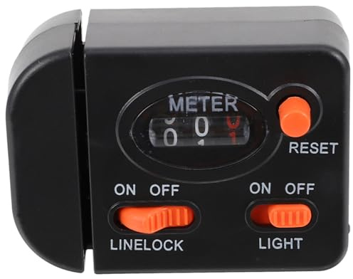 ULTECHNOVO Outdoor Fishing Line Measuring Gauge for Rods Mechanical Bidirectional Fish Line Measurer Accurate Black Fishing Wire Counter for Lakes Rivers Sea Angling Enthusiasts