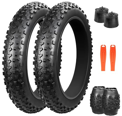 ZUKKA 2-pack 20 x 4,0 tunga e-cykeldäck vikbara fett cykeldäck kompatibla elcyklar/mountainbikes/stadscyklar 20 x 4,0 cykeldäck