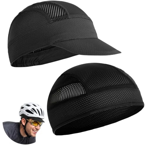 Adiwo Gorras de Ciclismo Unisex, Gorro de Ciclismo, Gorro Bajo Casco, Gorra Bajo Casco, Verano Transpirable Malla, Protección UV para Hombre Mujer para Moto Bicicleta Actividades al Aire Libre