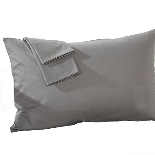 Kissenbezüge, 48 x 74 cm Kissenhülle, Hypoallergen Atmungsaktiv Kopfkissenbezug Bettkissenbezug ,2 Stück Standardgröße Kissenbezug for Schlafzimmer, Hotel (Gray)