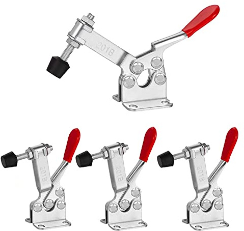 Accessbuy Toggle Clamp Hold Down Clamp 220Lbs Holding Capacity Antislip Horizontal Quick Release Toggle Clamp 4 Pack