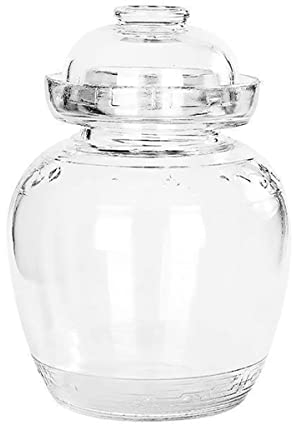Aosnttol Glass Jar Fermentation Jar, 2.5L Pickle Jar with Water Seal Lid, Fermentation Kit Fermenter Starter Kit for Pickles, Wine Brewing, Pickling, Kimchi, Sauerkraut, Vegetables, Kombucha