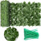 Künstlicher Efeu Sichtschutz Bildschirm, Erweiterbare künstliche Hecken Zaun Faux Ivy Vine Leaf Dekoration für Indoor Outdoor Garten (50 * 300cm)