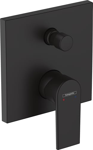 hansgrohe Vernis Shape Set de finition pour mitigeur bain/douche encastré, noir mat, 71468670