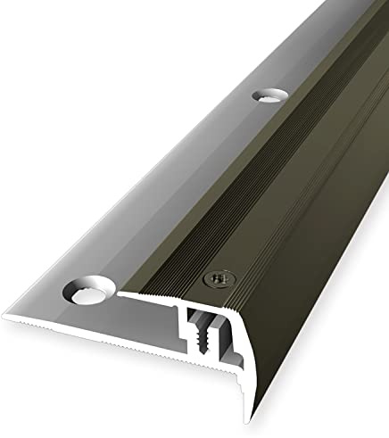 PROVISTON | Trappkantprofil | Metallprofil | Bredd: 23 mm | Höjdkompensation: 7-16 mm | Längd: 1000 mm | Aluminiumprofil | Brons | 1 del