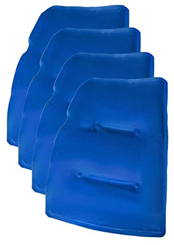 ICEHOF 4 große Kühlpads für Kühlmütze EXTREM - 19,5 cm x 14 cm - Für die kühlende Mütze von ICEHOF Ice Cap Kühlpack Kühlgel Kühlakku Kühlpad