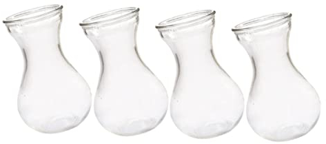 Artibetter 4 Pièces Vase en Jacinthe Décorations en Cristal pour La Maison Décor Rétro Miniture Décoration Vase Hydroponique Vases À Fleurs en Jacinthe Petits Vases À Fleurs en Verre