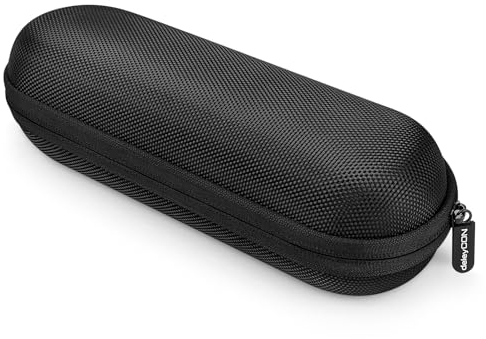 deleyCON Reiseetui Aufbewahrungsbox Reisebox Hartschalentasche Hardcase Schutz Hülle Reisetasche mit Netztaschen für elektrische Zahnbürsten Rasierer Kämme Pflegeartikel Kosmetik - Schwarz