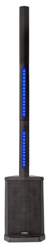 KAM KMPA600 - Sistema PA de Torre compacta con iluminación integrada, 240 W, Sonido Profesional y portabilidad, Incluye Bolsa de Transporte